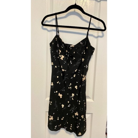 Aritzia Wilfred Bellow Mini Dress  (Black / Apricot) Women Size 4 - Picture 3 of 9